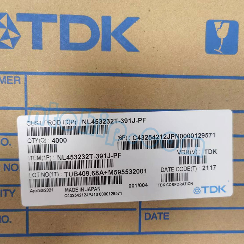 TDK NL453232T-391J-PF Label